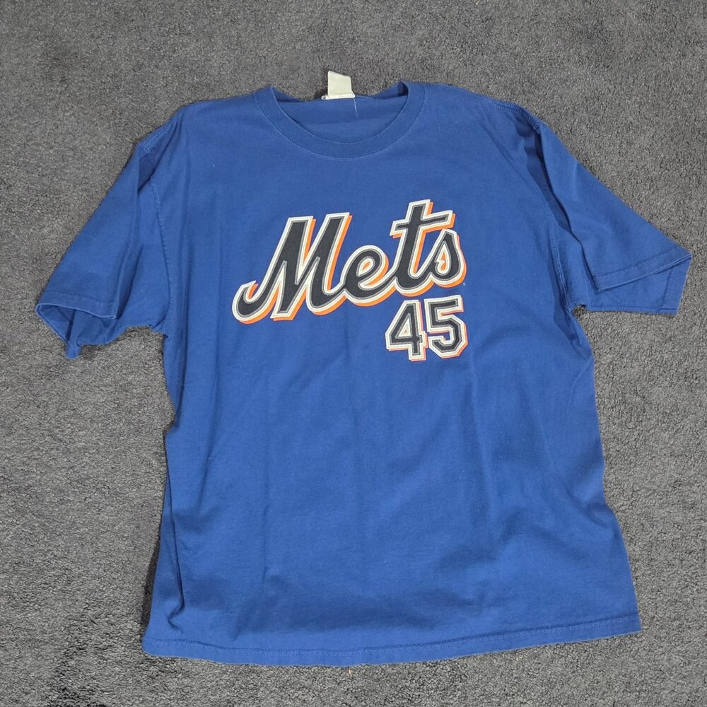 Vintage Lee Sport New York Mets Pedro Martínez #45 T-Shirt Blue Men’s XL